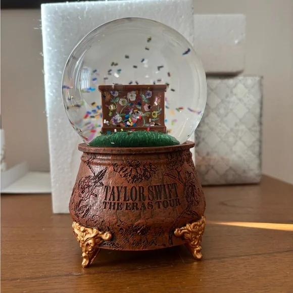 Taylor Swift Eras Tour Globe with Gold and Brown Base - Picture 2 of 5